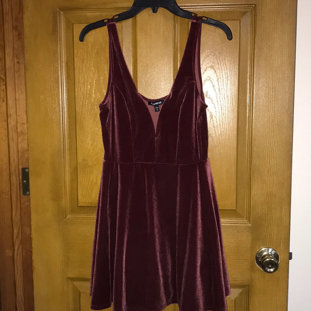 Express burgundy dress